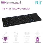 Rii mini K12+ Ultra Slim Keyboard + Touchpad (Nieuwe 2.4ghz versie) - RII-MWK12-WS-BK
