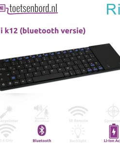 Rii mini K12 Ultra Slim Keyboard Touchpad Bluetooth versie RII MWK12