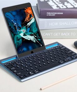Delux K2201V Draadloos compact toetsenbord Bluetooth 5.0 Oplaadbaar stille Scissors toetsen Tablet houder Qwerty US 1 
