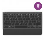 Delux K3300GX Ergonomisch Compact draadloos toetsenbord - 2.4ghz - Stille Scissors toetsen - Zwart - Met stoffen palmsteun - QWERTY/US