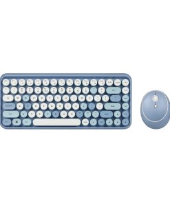 perixx periduo 713bl draadloos compact blauw toetsenbord en muis pastel blauw 1