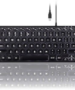 perixx periboard 332 compact bedraad toetsenbord met grote letters en backlight concave scissor toetsen zachte klik qwerty/us 70% toetsenbord